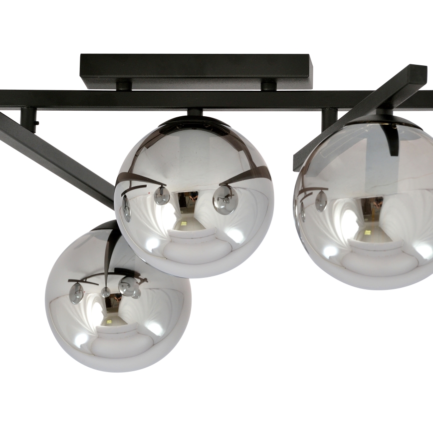 Plafoniera SMART 4xE14/10W/230V nero/grigio