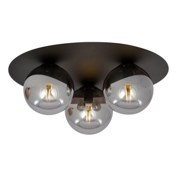 Plafoniera SOLAR 3xE14/10W/230V nero/grigio