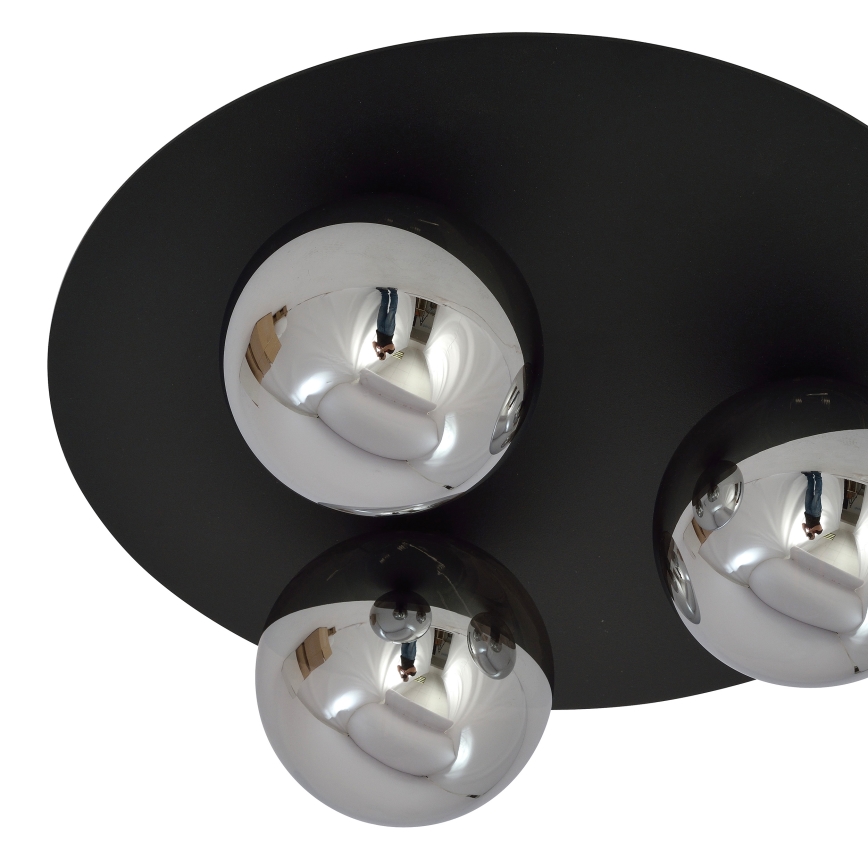 Plafoniera SOLAR 3xE14/10W/230V nero/grigio