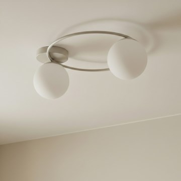 Plafoniera SOPRA 2xE14/10W/230V beige/bianco