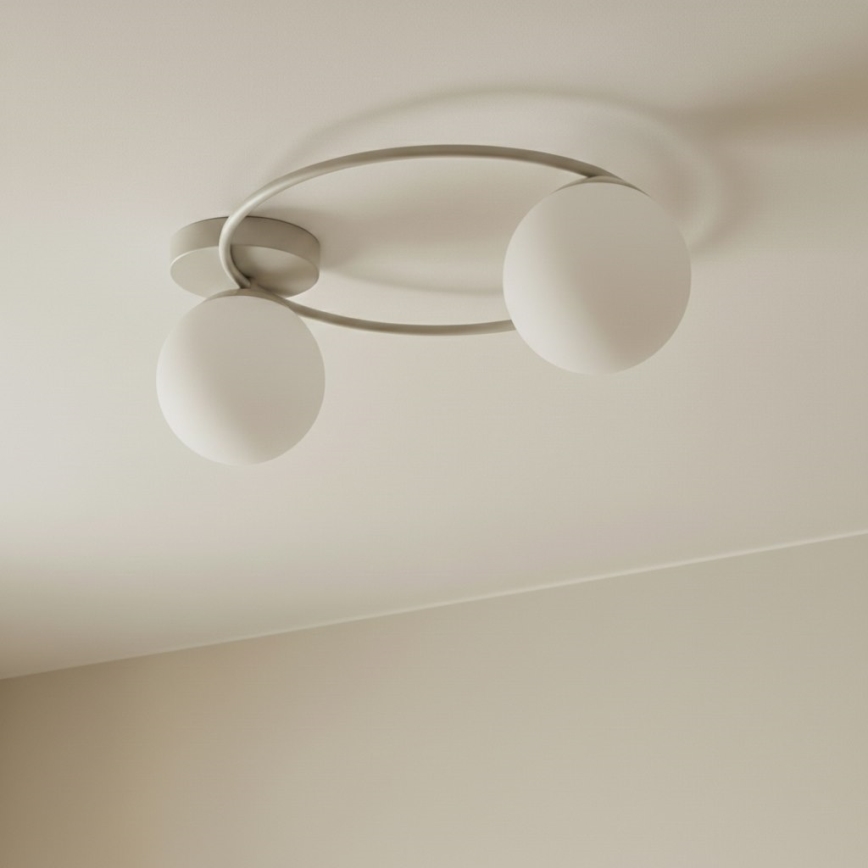 Plafoniera SOPRA 2xE14/10W/230V beige/bianco