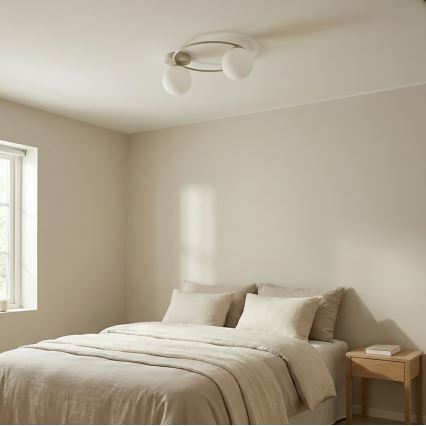 Plafoniera SOPRA 2xE14/10W/230V beige/bianco