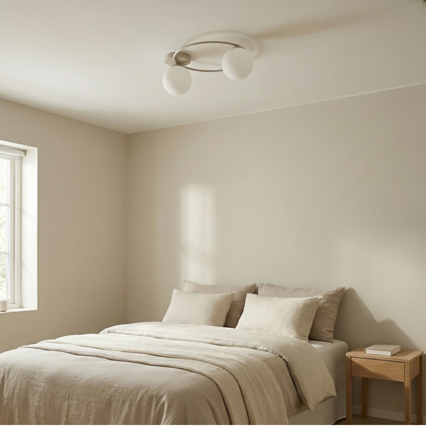 Plafoniera SOPRA 2xE14/10W/230V beige/bianco