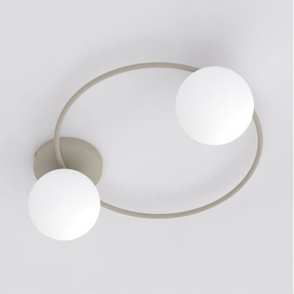 Plafoniera SOPRA 2xE14/10W/230V beige/bianco