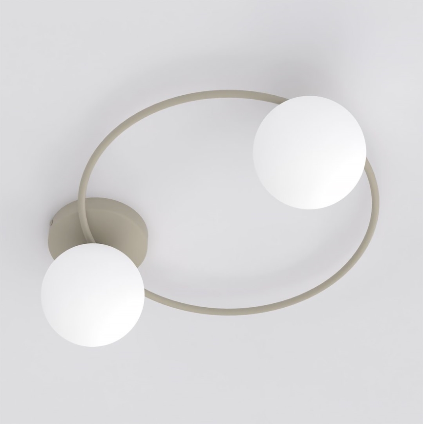 Plafoniera SOPRA 2xE14/10W/230V beige/bianco