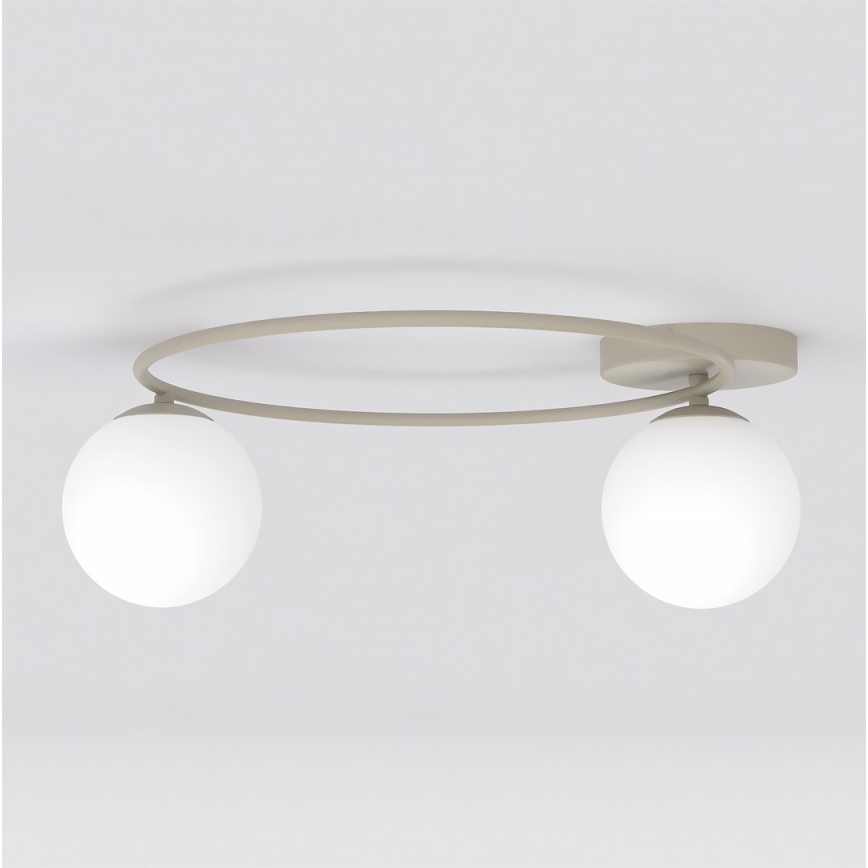Plafoniera SOPRA 2xE14/10W/230V beige/bianco