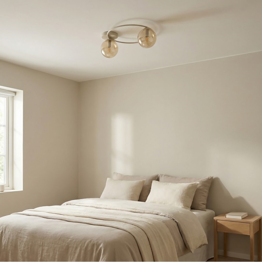 Plafoniera SOPRA 2xE14/10W/230V beige/fumé