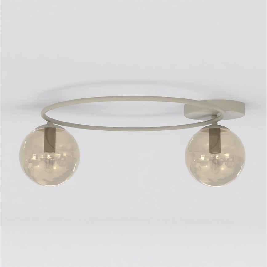 Plafoniera SOPRA 2xE14/10W/230V beige/fumé