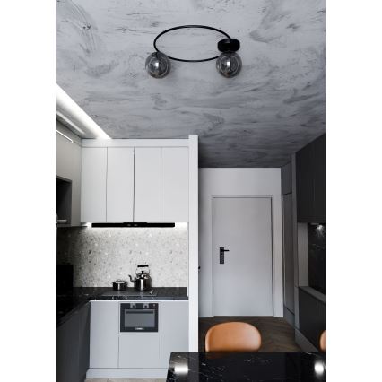 Plafoniera SOPRA 2xE14/10W/230V nero