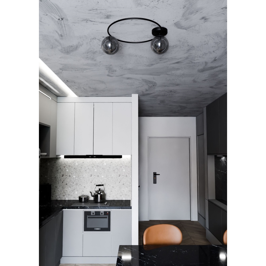 Plafoniera SOPRA 2xE14/10W/230V nero