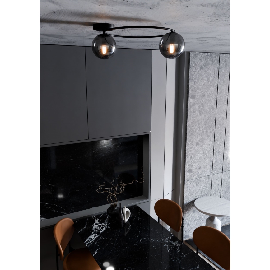 Plafoniera SOPRA 2xE14/10W/230V nero