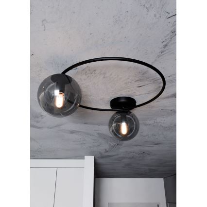 Plafoniera SOPRA 2xE14/10W/230V nero