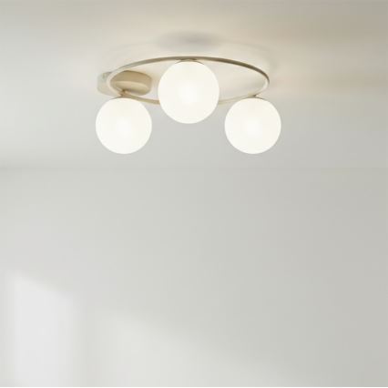 Plafoniera SOPRA 3xE14/10W/230V beige/bianco
