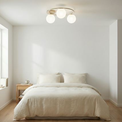 Plafoniera SOPRA 3xE14/10W/230V beige/bianco