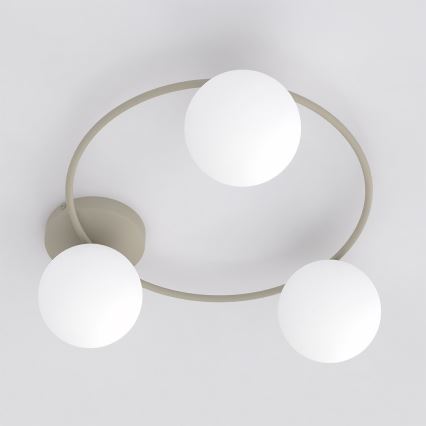 Plafoniera SOPRA 3xE14/10W/230V beige/bianco