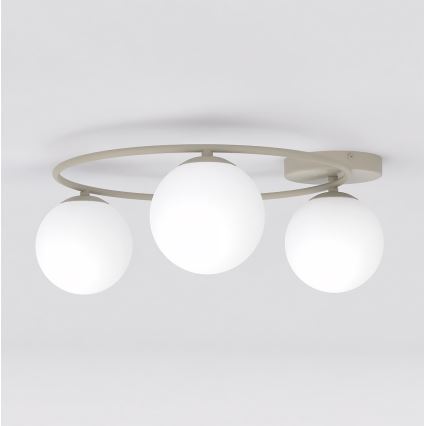 Plafoniera SOPRA 3xE14/10W/230V beige/bianco