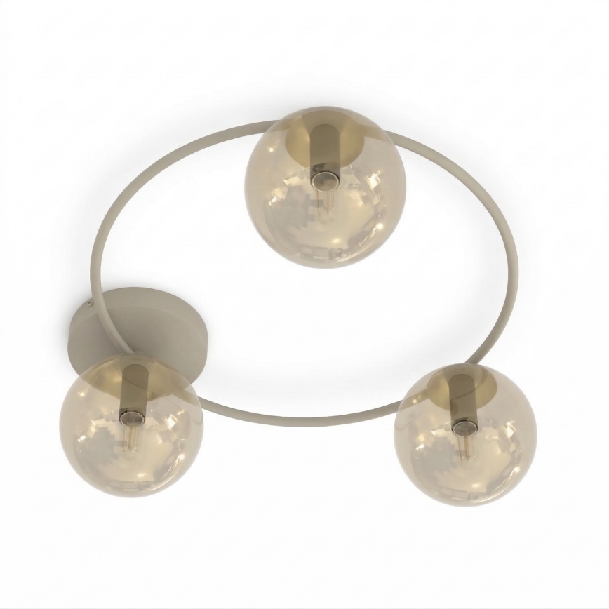 Plafoniera SOPRA 3xE14/10W/230V beige/fumé