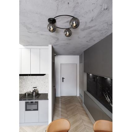 Plafoniera SOPRA 3xE14/10W/230V nero