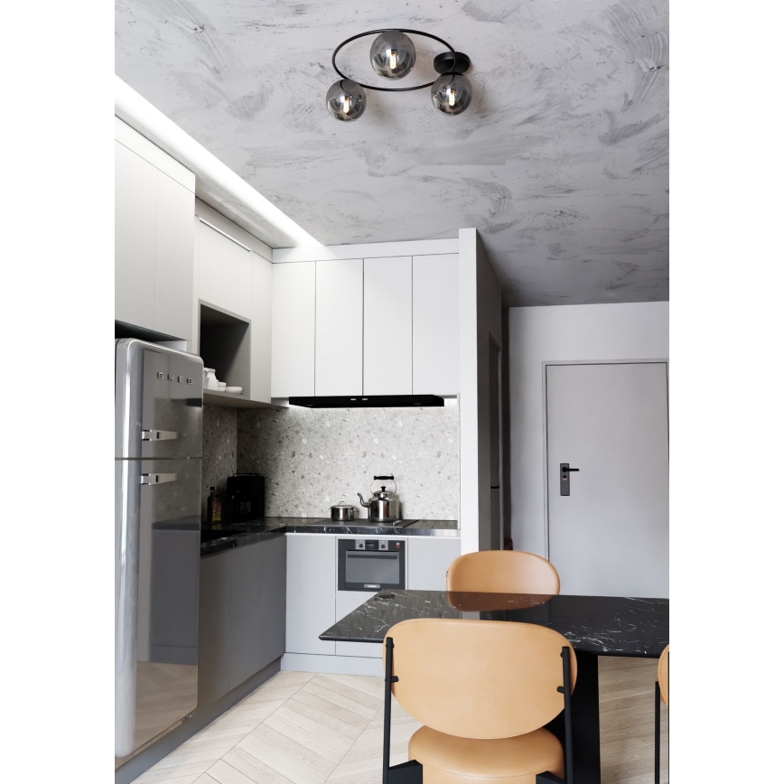 Plafoniera SOPRA 3xE14/10W/230V nero