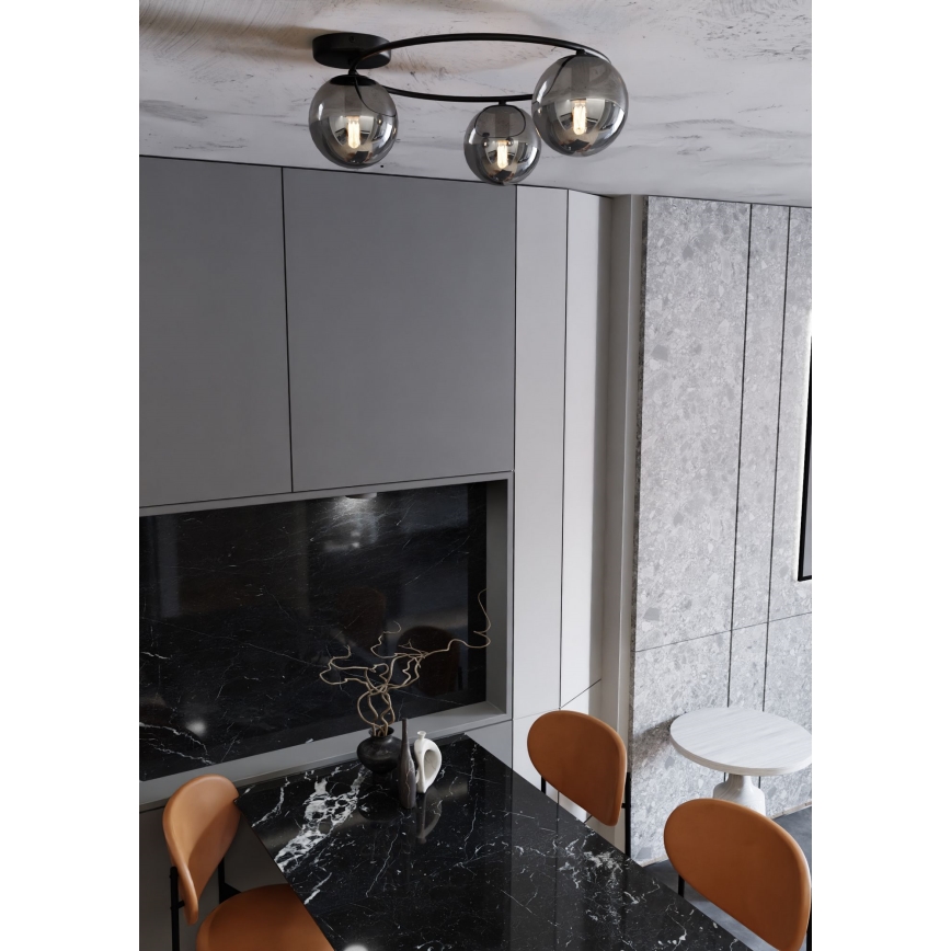Plafoniera SOPRA 3xE14/10W/230V nero