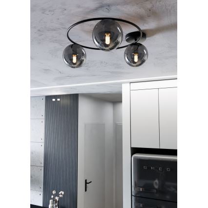 Plafoniera SOPRA 3xE14/10W/230V nero