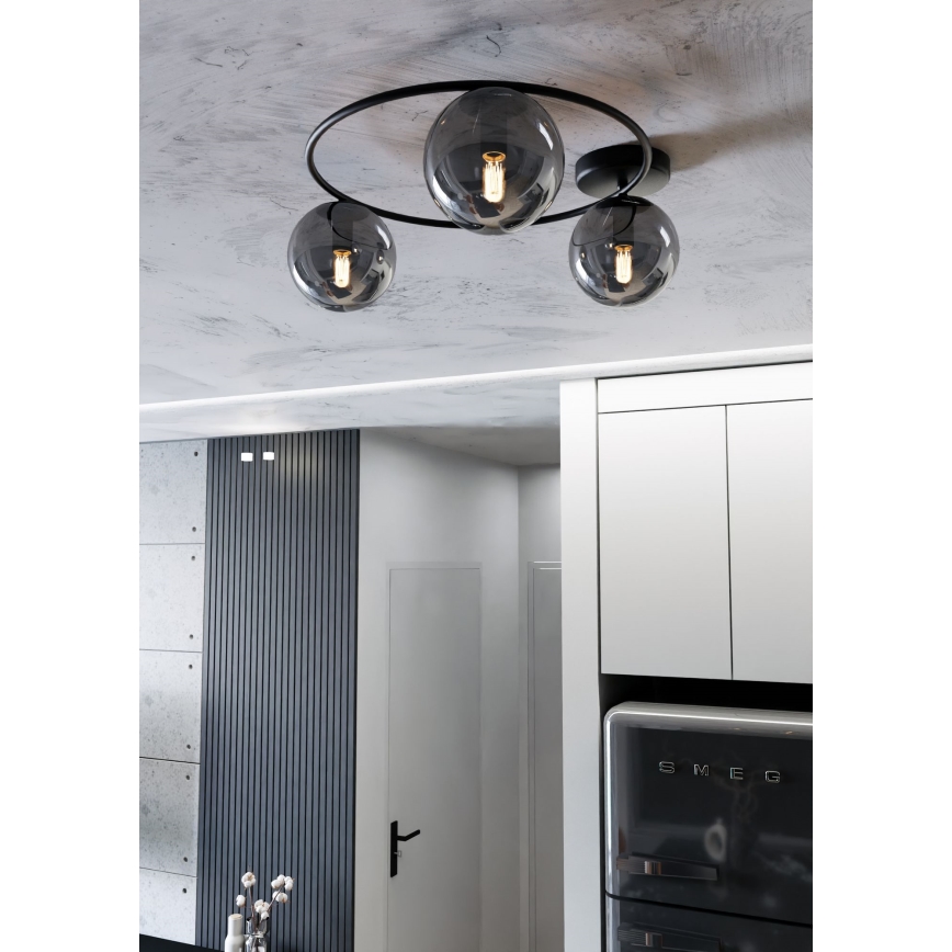 Plafoniera SOPRA 3xE14/10W/230V nero