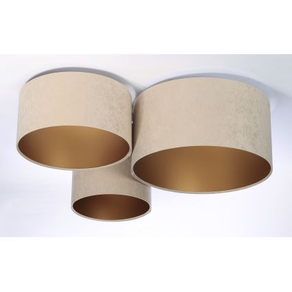 Plafoniera SPACE 3xE27/60W/230V beige/oro