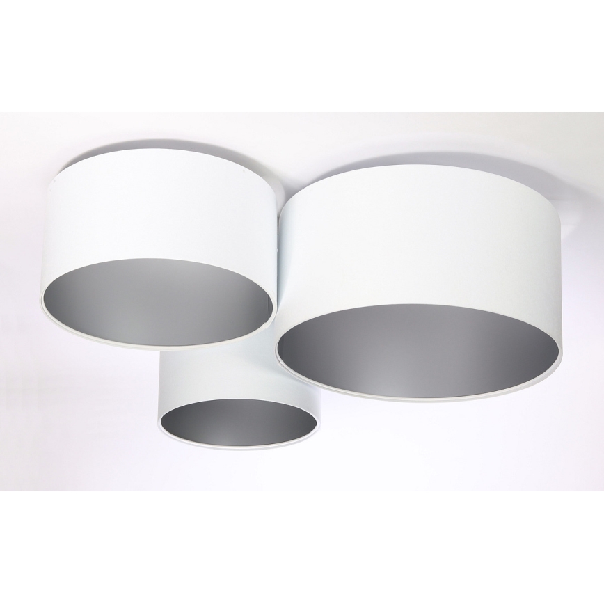 Plafoniera SPACE 3xE27/60W/230V bianco/argento