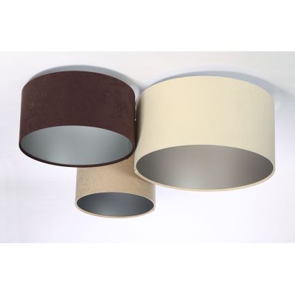 Plafoniera SPACE 3xE27/60W/230V color crema/marrone/beige