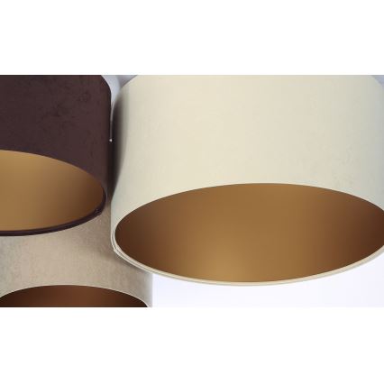 Plafoniera SPACE 3xE27/60W/230V color crema/marrone/beige