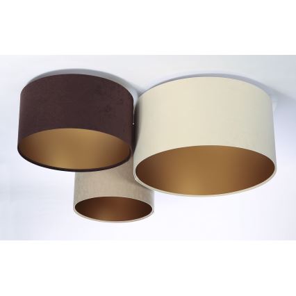 Plafoniera SPACE 3xE27/60W/230V color crema/marrone/beige