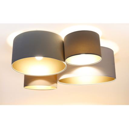 Plafoniera SPACE 4xE27/60W/230V beige/bianco/oro