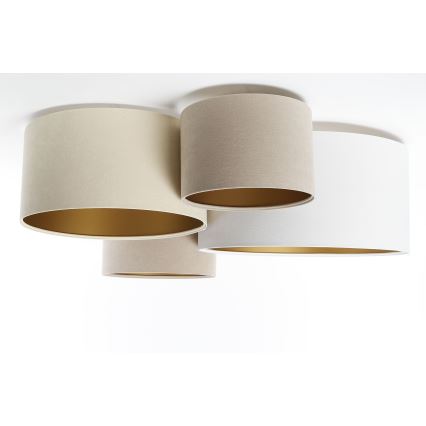 Plafoniera SPACE 4xE27/60W/230V beige/bianco/oro