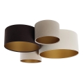 Plafoniera SPACE 4xE27/60W/230V beige/marrone/oro