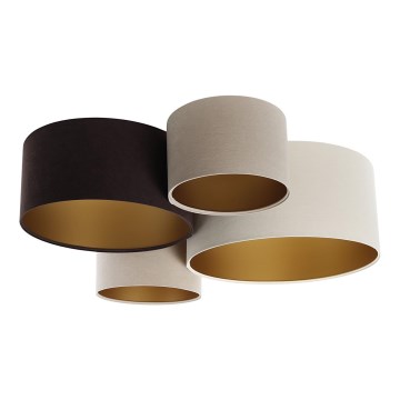 Plafoniera SPACE 4xE27/60W/230V beige/marrone/oro