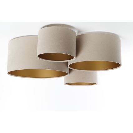 Plafoniera SPACE 4xE27/60W/230V beige/oro