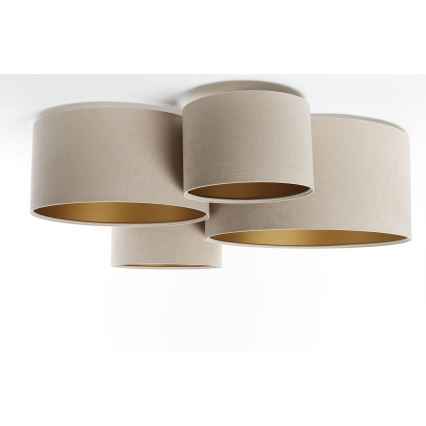 Plafoniera SPACE 4xE27/60W/230V beige/oro