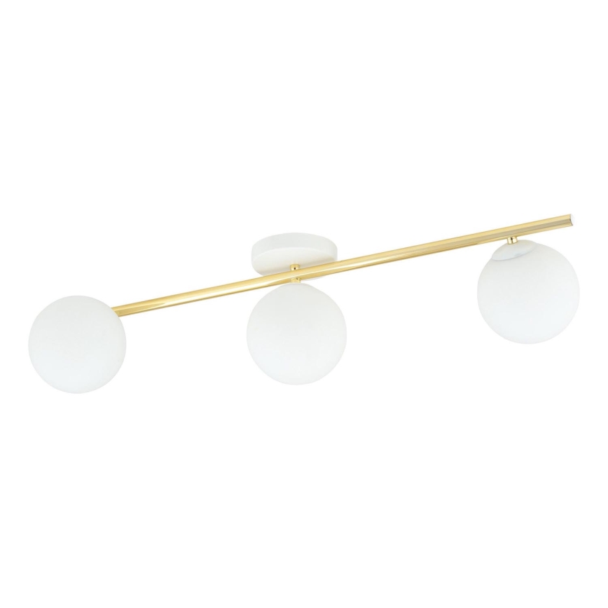 Plafoniera SPLENDI 3xE14/10W/230V bianco/oro
