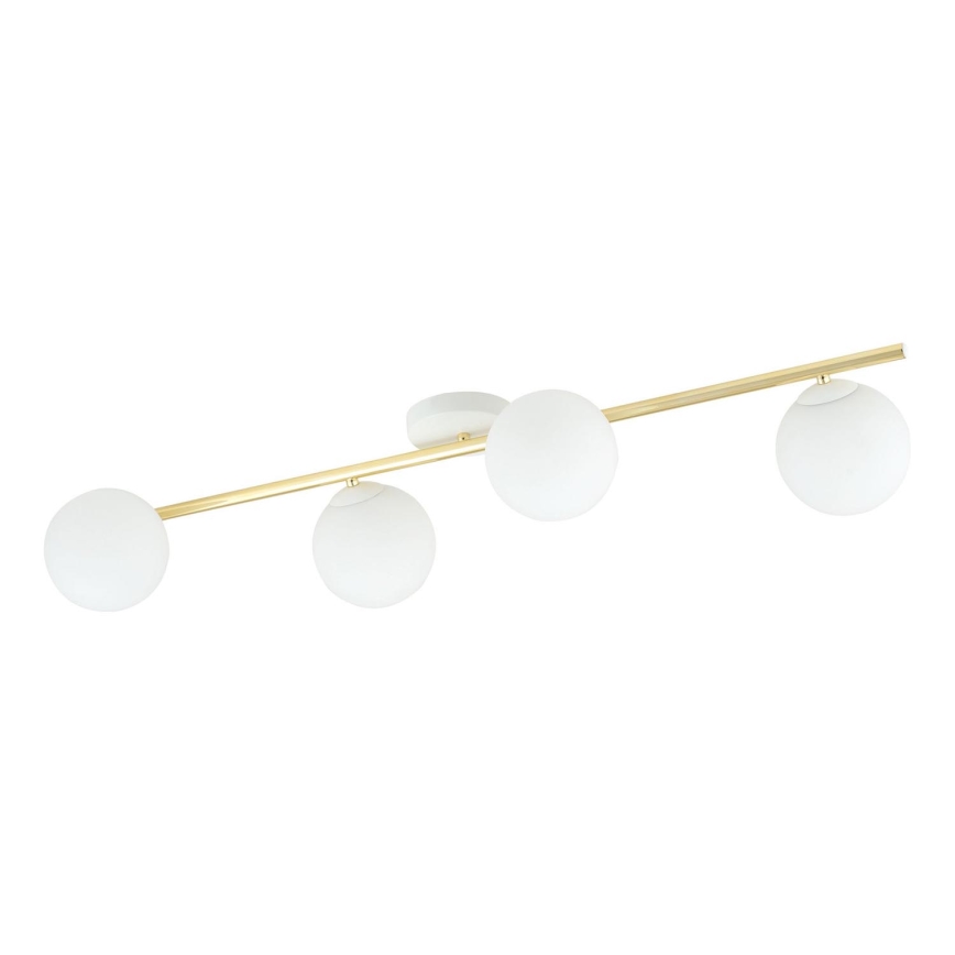 Plafoniera SPLENDI 4xE14/10W/230V bianco/oro