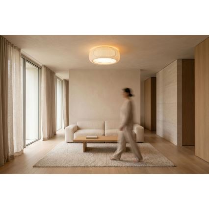Plafoniera STRIPES 2xE27/40W/230V Ø 55 cm bianca/crema