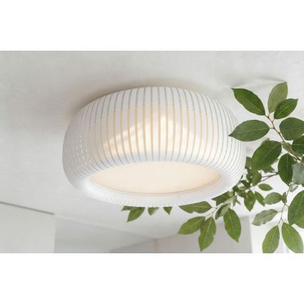 Plafoniera STRIPES 2xE27/40W/230V Ø 55 cm bianca/crema