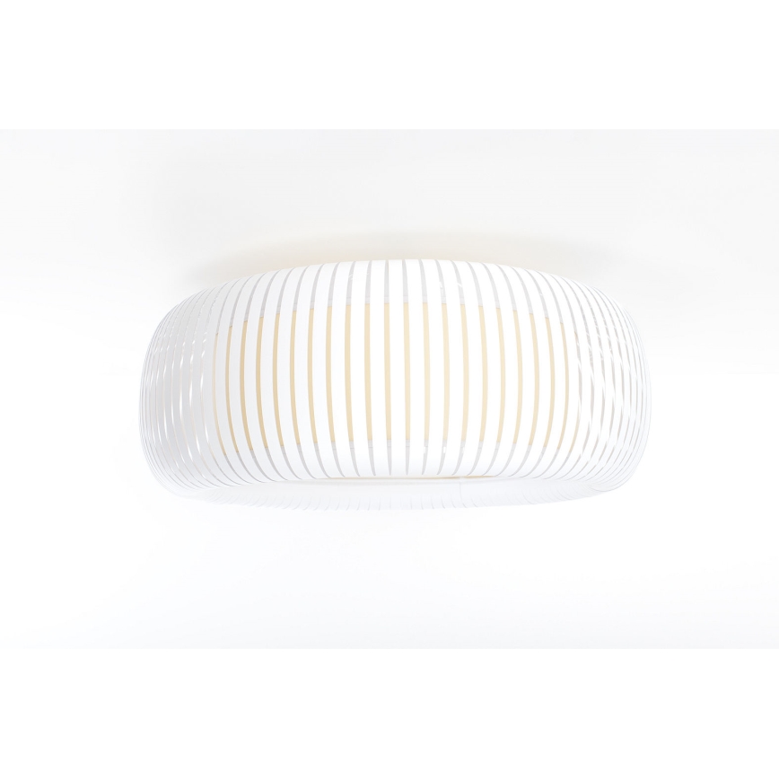 Plafoniera STRIPES 2xE27/40W/230V Ø 55 cm bianca/crema