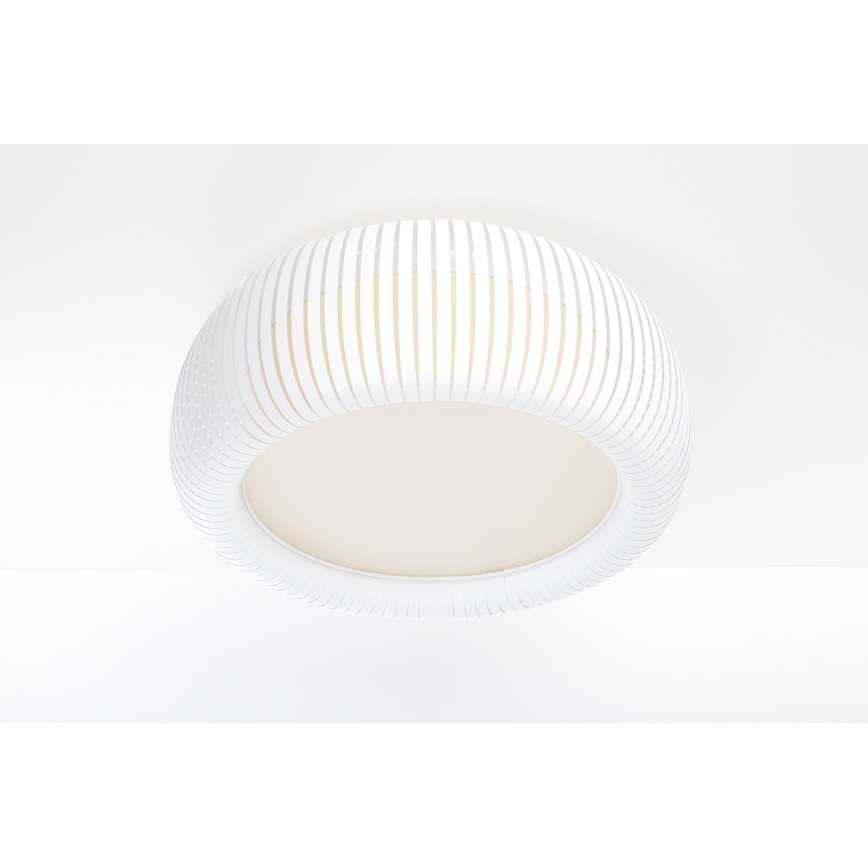 Plafoniera STRIPES 2xE27/40W/230V Ø 55 cm bianca/crema