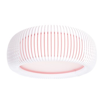 Plafoniera STRIPES 2xE27/40W/230V Ø 55 cm bianco/rosa