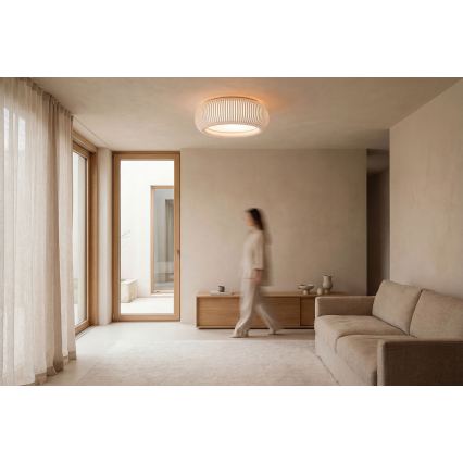 Plafoniera STRIPES 2xE27/40W/230V Ø 55 cm bianco/rosa