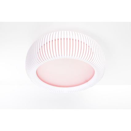 Plafoniera STRIPES 2xE27/40W/230V Ø 55 cm bianco/rosa