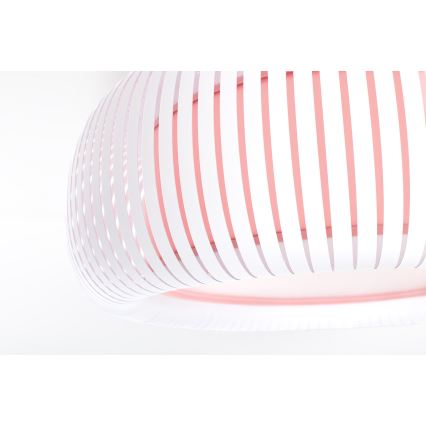 Plafoniera STRIPES 2xE27/40W/230V Ø 55 cm bianco/rosa