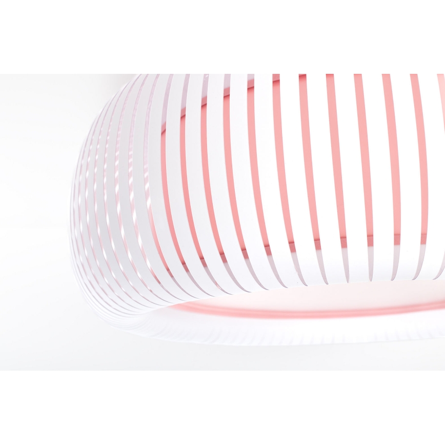 Plafoniera STRIPES 2xE27/40W/230V Ø 55 cm bianco/rosa