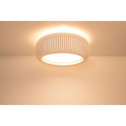 Plafoniera STRIPES 2xE27/40W/230V Ø 55 cm crema/bianco