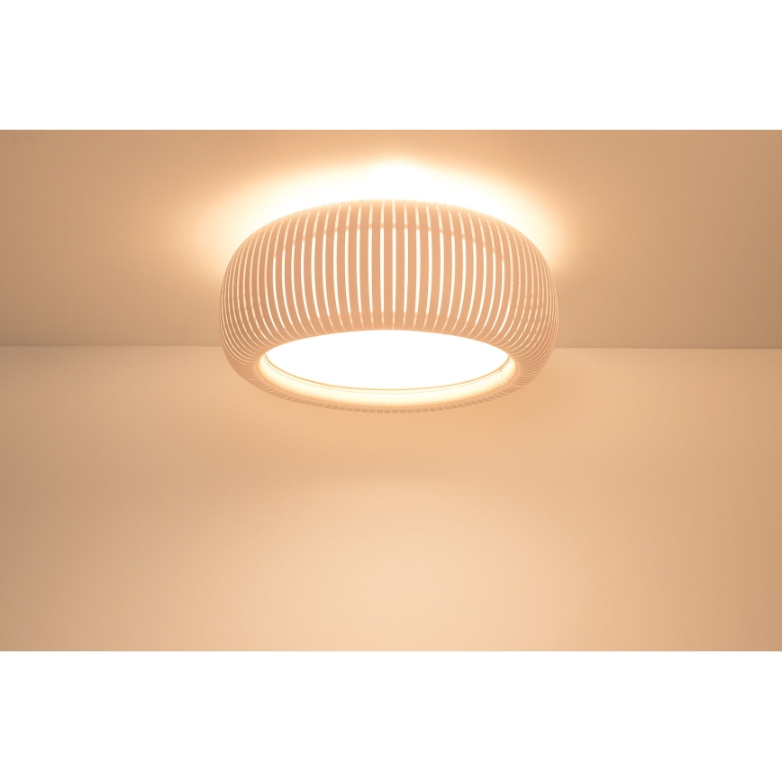 Plafoniera STRIPES 2xE27/40W/230V Ø 55 cm crema/bianco